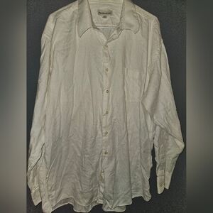 Pronto Uomo Mens White Dress Shirt Size XL.